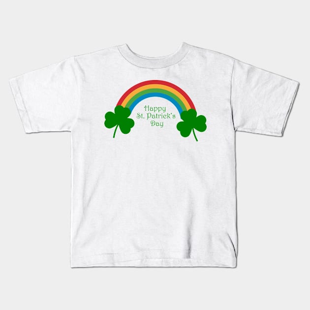 Happy St. Patrick Day Kids T-Shirt by Atinno